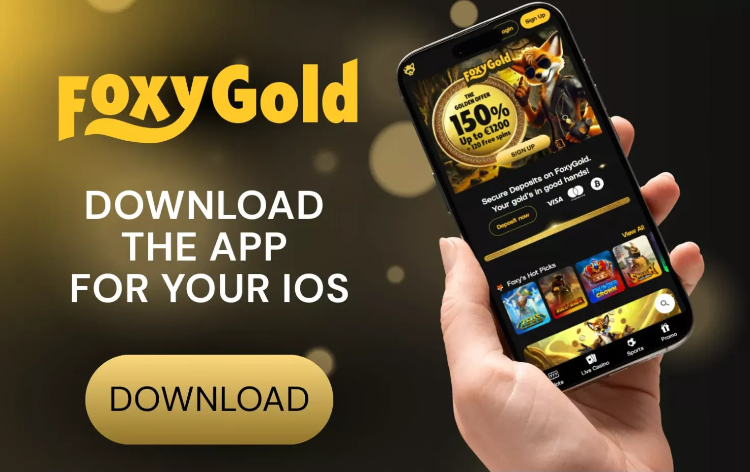 FoxyGold Casino App Screenshot